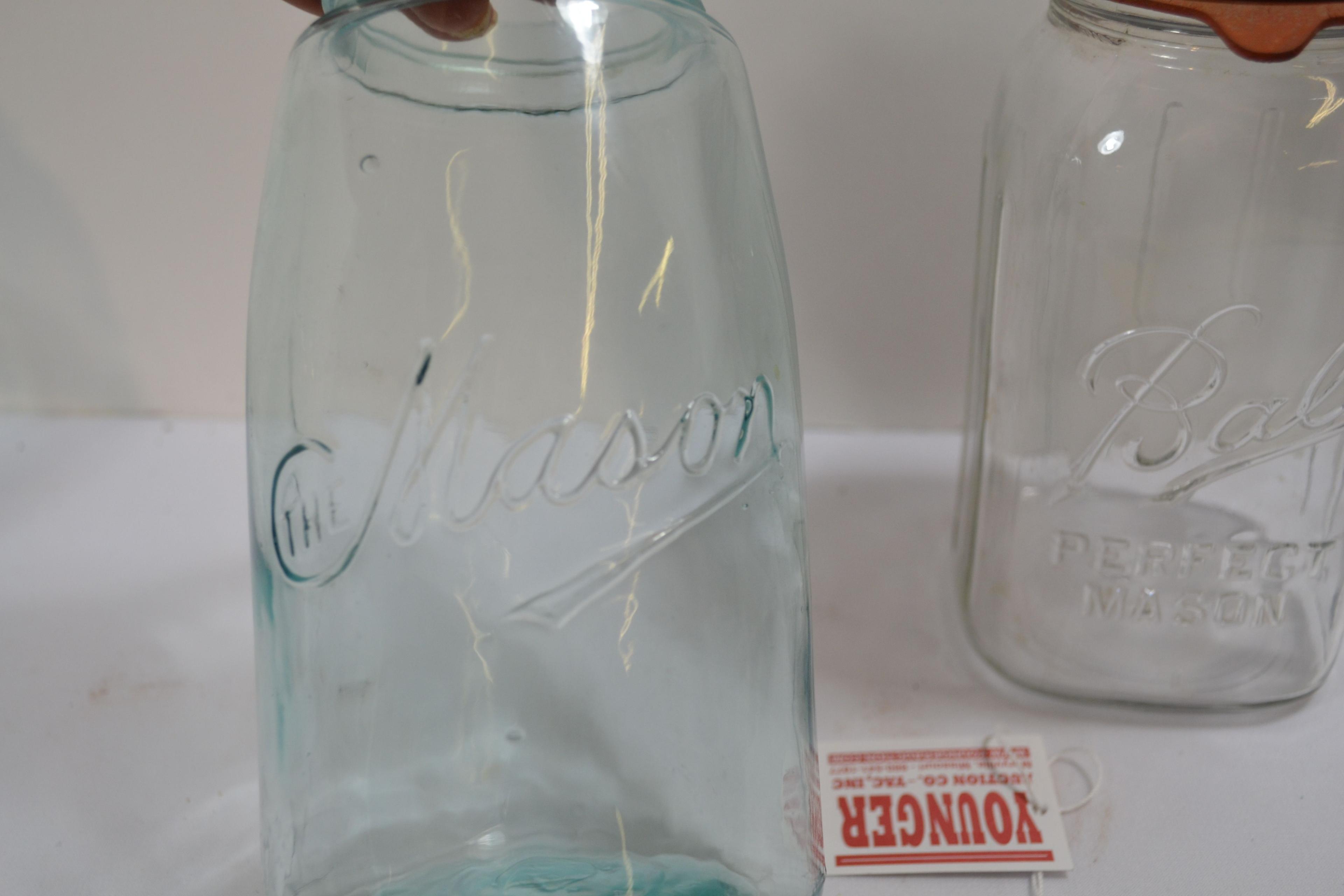 Pair of Vintage Quart Mason Jars