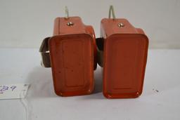 Pair of Vintage Hand Held Battery-Operated Flashlight Lanterns; All Metal
