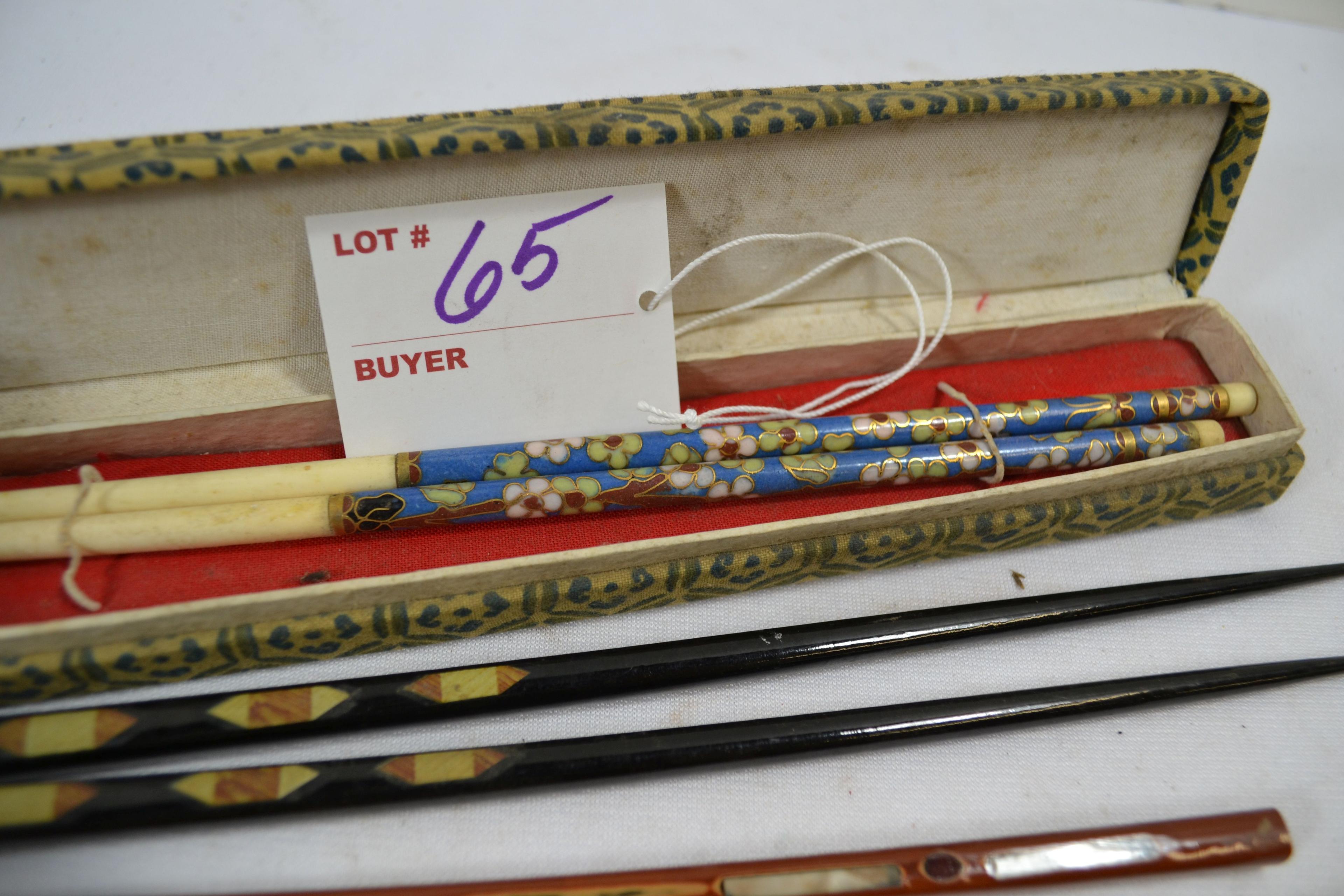 3 Pair Vintage Chopsticks