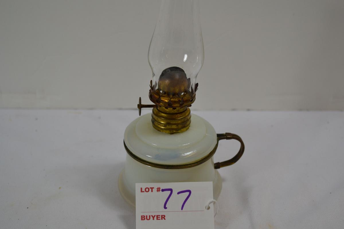 Vintage Opalescent Mini Finger Oil Lamp "Nutmeg"