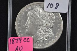 1879-CC Morgan Silver Dollar; AU