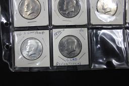 Group of 18 - 1970-D to 1976 Kennedy Half Dollars including Proofs