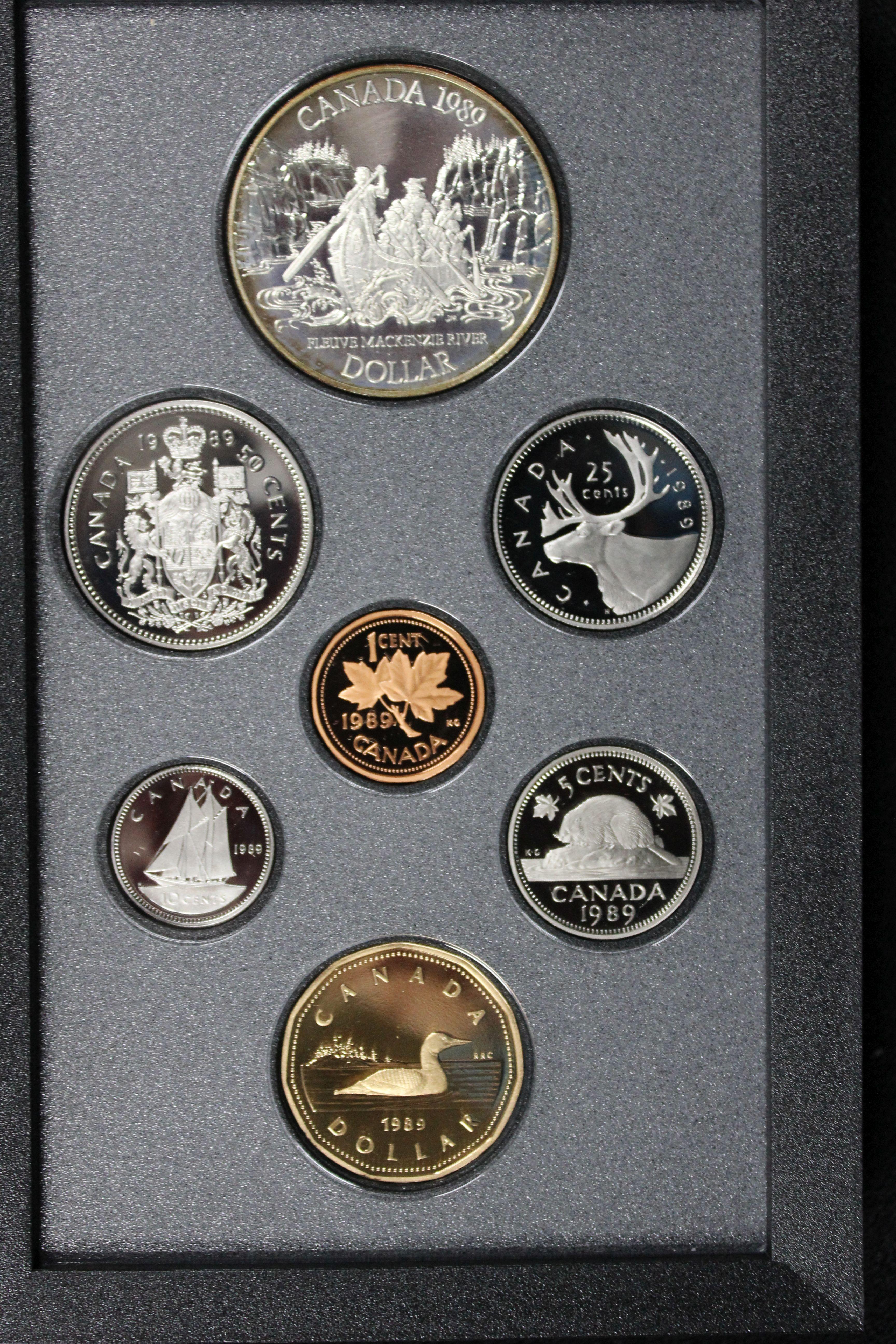 1989 Royal Canadian Mint Set including 50% Silver Dollar