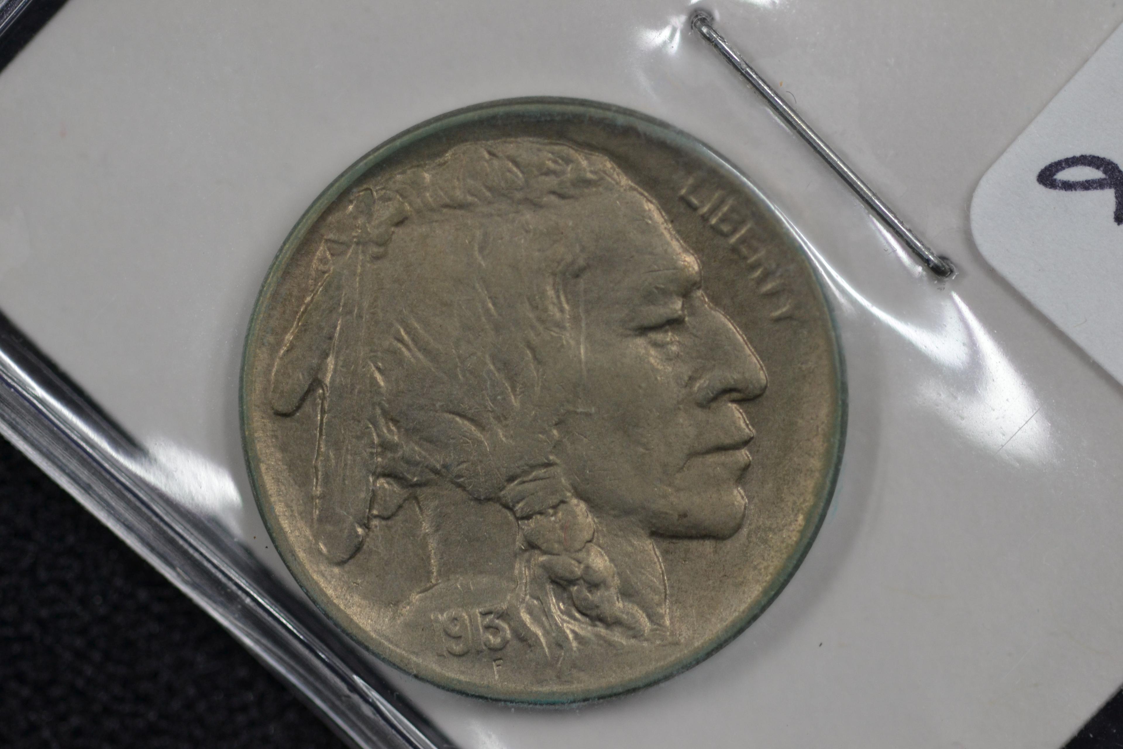 1913 Type II Buffalo Nickel; AU