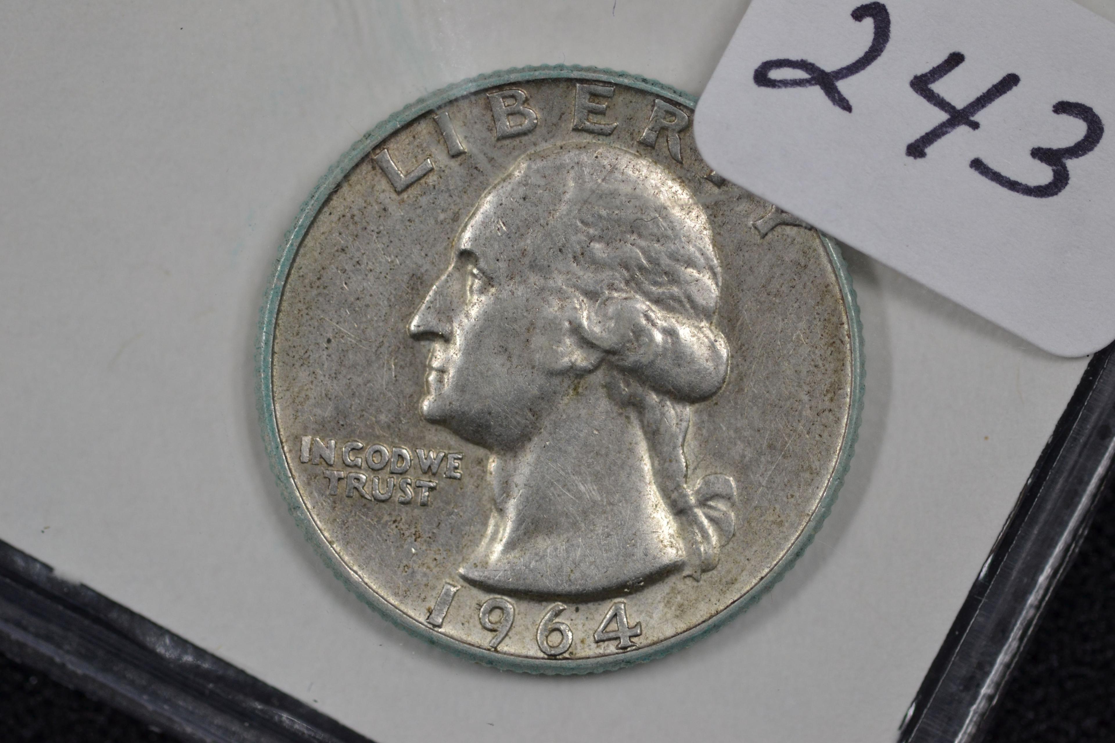 1964 Washington Quarter; Uncirc.