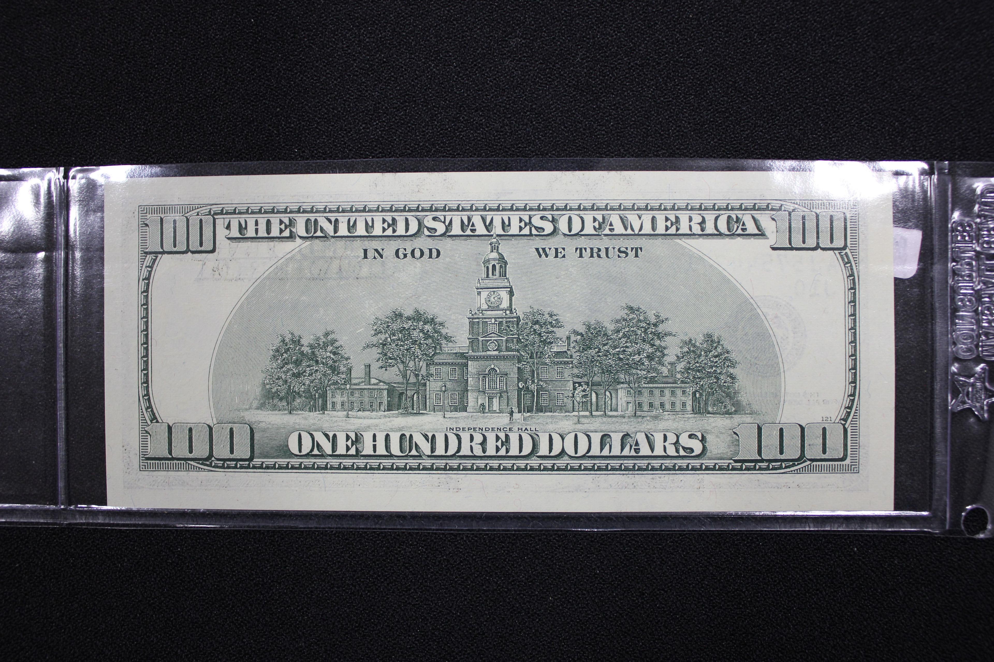 1996 One Hundred Dollar Bill; Uncirc.