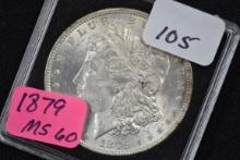 1879 Morgan Silver Dollar; MS 60