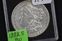 1882-S Morgan Silver Dollar; BU