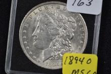 1894-O Morgan Silver Dollar; MS 60