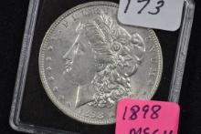 1898 Morgan Silver Dollar; MS 64