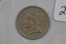 1873 Three Cent Piece; BU