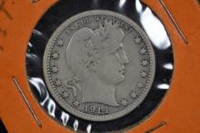 1914 Barber Quarter; F