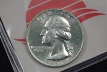 1961 Washington Quarter; BU