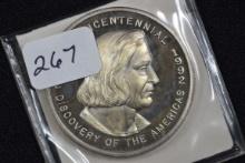 1 Oz. Silver Round 1992 Discovery of America Quincentennial Commemorative