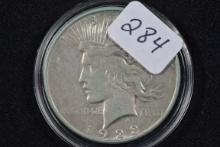 1923-D Peace Dollar; VF