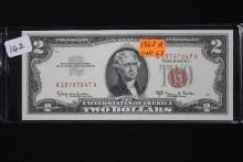 1963-A Two Dollar Red Seal Note; Uncirc. 63