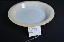 AGEE Pyrex 9" Fluted Yellow Pie Plate from Australia