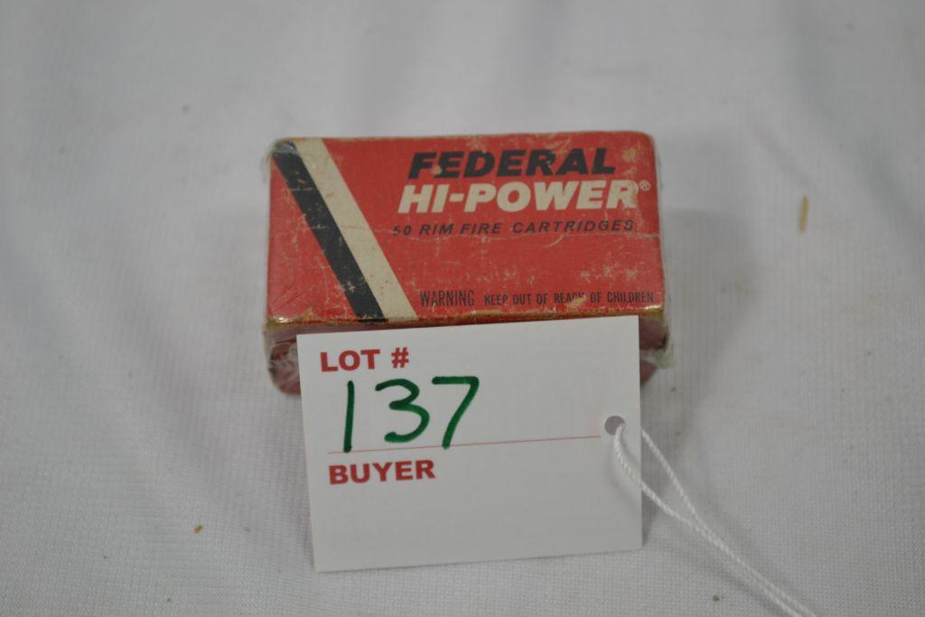 Federal Hi Power 22LR Ammo, Hollow Point, 50rd,