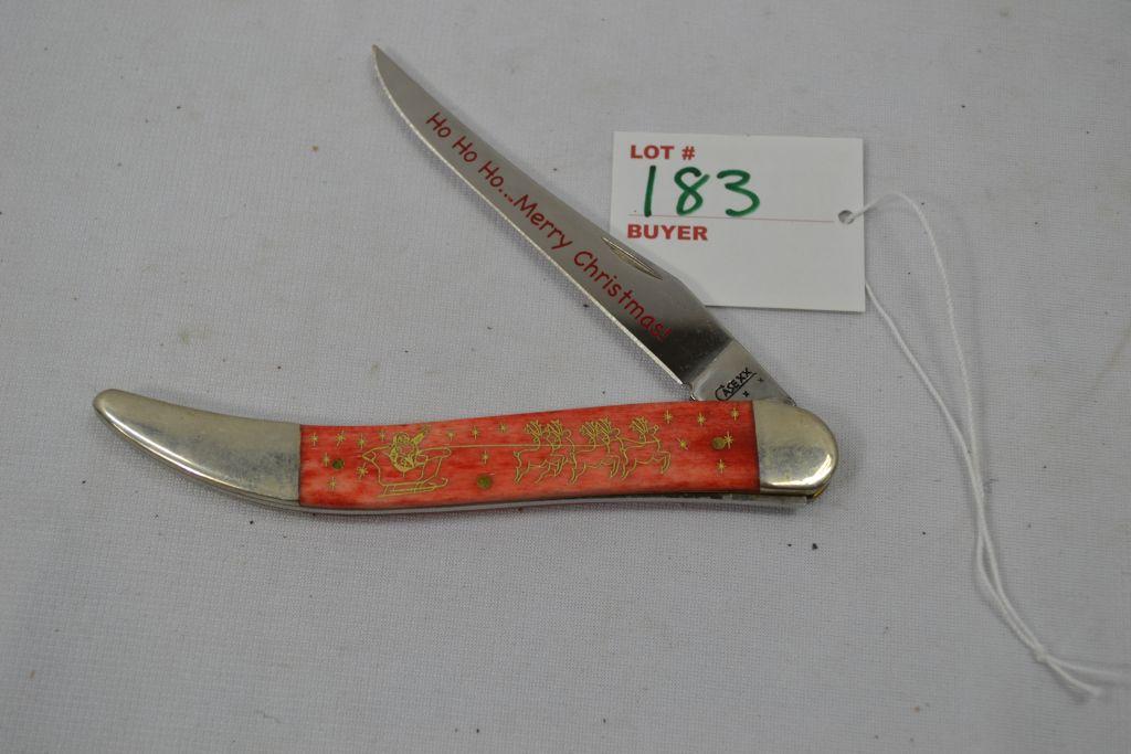 Case XX Christmas Edition Pocket Knife Red Handle #610098 5 1/2"