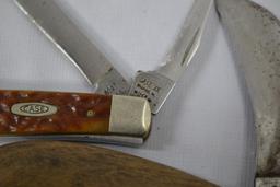 Pair of Case Wooden Handled Pocket Knives, #620 and # 1139