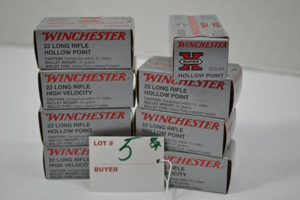 Winchester 22LR High Velocity Ammo, Hollow Point, 50rd, 37 Grain, 8xbid