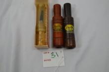 Group of Faulk's Duck Calls, 1954 & 1955 In Box, 2 are WA-11 No Box