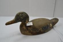 Vintage Wooden Duck Decoy Swivel Head, Glass Eyes, One Broken Eye