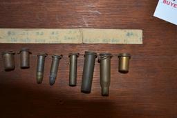 Display of Assorted Brass Shells and Casings; 12"x12"