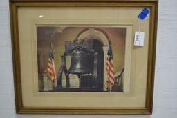 Liberty Bell Photo Print; Matted and Framed; 21-1/2"x 17-1/2"