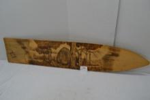 "Boss of the Woods" Wood Burn on Hide Stretcher Turkey Design