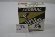 Federal Dove and Small Game 12 Gauge Ammo, 25 Shells 7-1/2 Shot