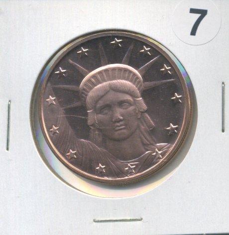 Statue of Liberty One Ounce .999 Copper Round