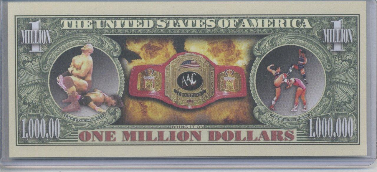 Wrestling Bodyslam One Million Dollar Novelty Note