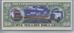 Keep on Truckin Semi One Million Dollar Novelty Note