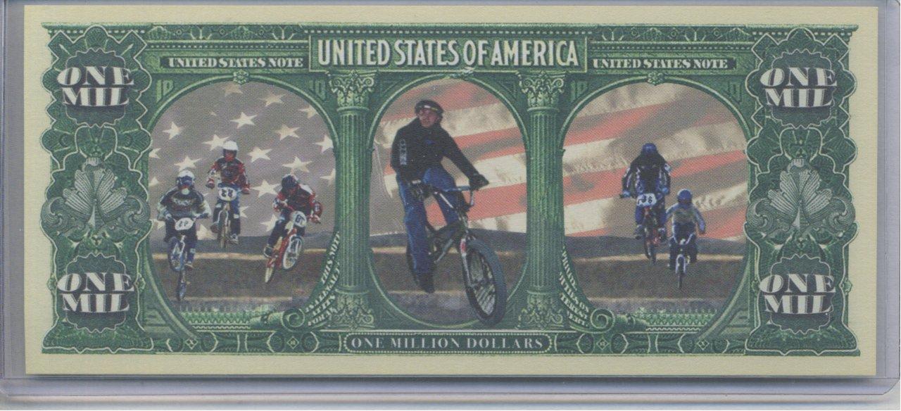 BMX Racing Bike  One Million Dollar Novelty Note