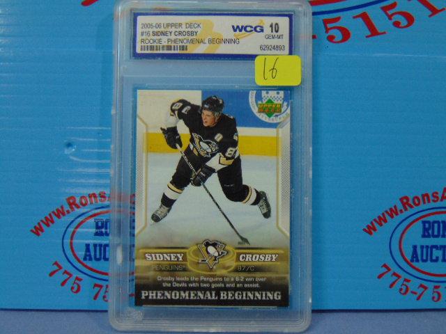 Sidney Crosby 2005-06 Upper Deck #17 Rookie Card - WCG 10 Gem-MT