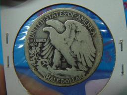 1923-S Walking Liberty Silver Half Dollar - VG