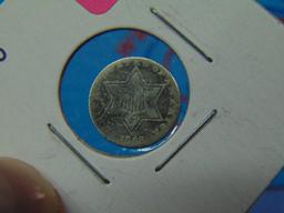 1858 United States Silver Three Cent Trime