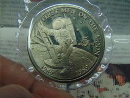 1989 Marshall Islands First Men on the Moon $5 Coin