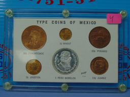Coins of Mexico Type Set with Silver Peso