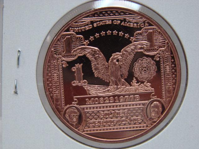 $1 Black Eagle Note 1 Oz Copper Art Round