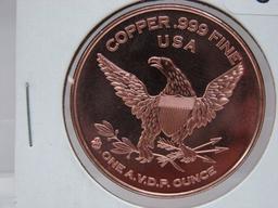 Indian Head Cent 1 Oz Copper Art Round