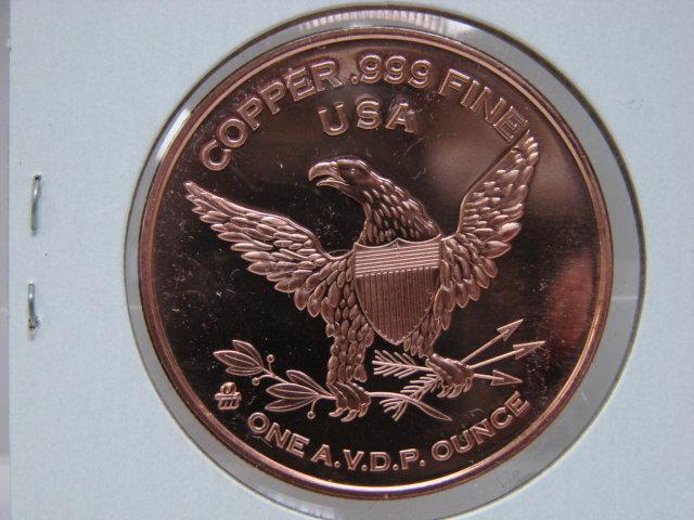 Triceratops 1 Oz Copper Art Round