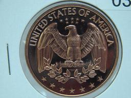 Eagle From Quarter 1 Oz Copper Art Round