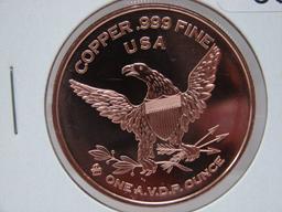 Draped Bust Coin 1 Oz Copper Art Round