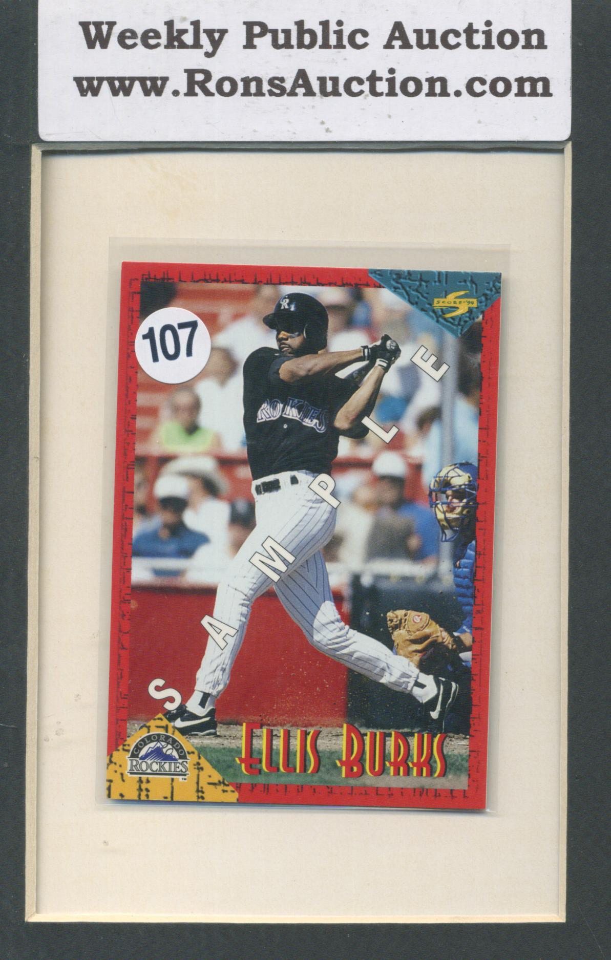 Ellis Burks Score 94' Baseball Promo Card