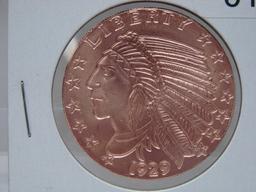 Indian Head Half Eagle 1 Oz Copper Art Round