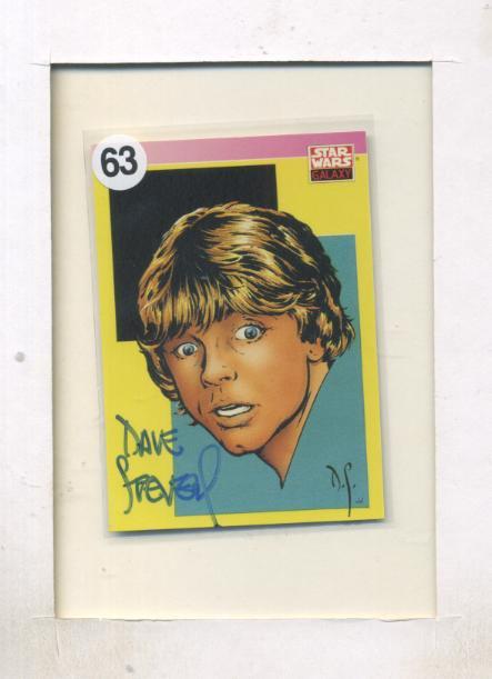 Luke Skywalker Card Autographed by Dave Stevens