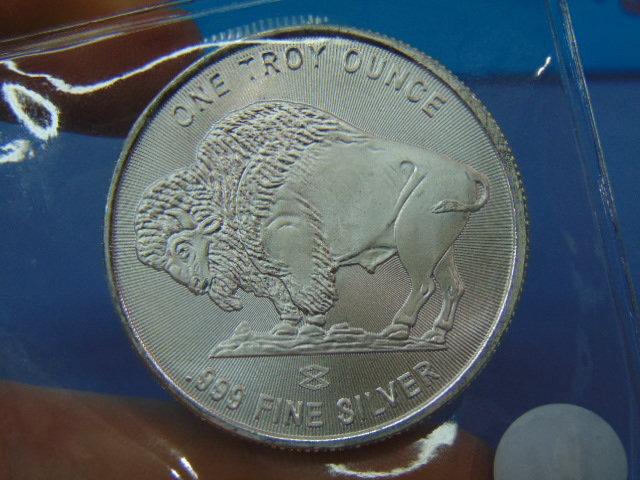 Indian Head Buffalo Silver Bullion Round