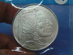 Indian Head Buffalo Silver Bullion Round